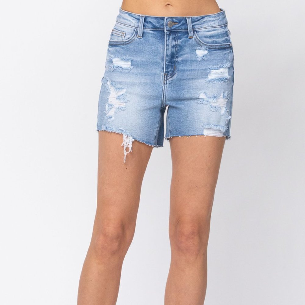 judy blue distressed denim shorts